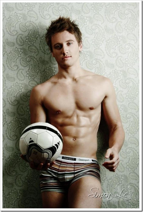 Hot Aussie Soccer boy in underwear briefs