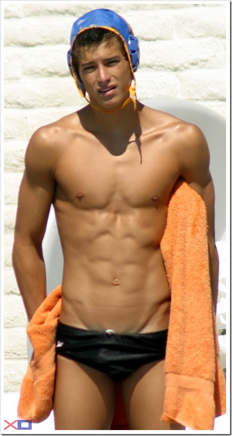 hot boy water polo player in speedo